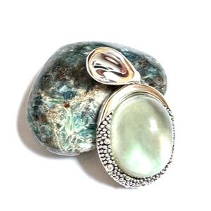 MICHAEL DAWKINS Pendant Mint Quartz Doublet Sterling Starry Night V.GOOD COND